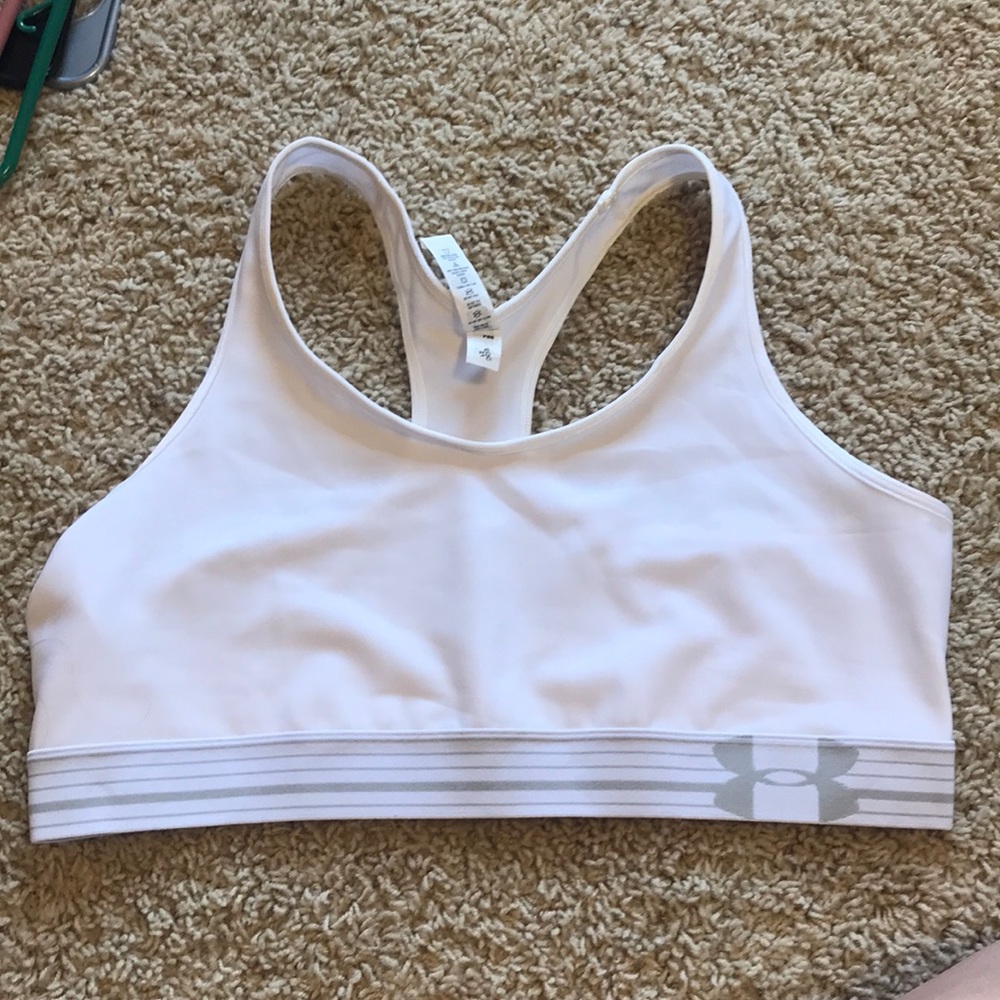 white under armor sports bra